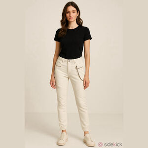 NWT G-Star Raw 3301 Plus Sudden Straight Jeans W27 Crushed White Moto Distressed